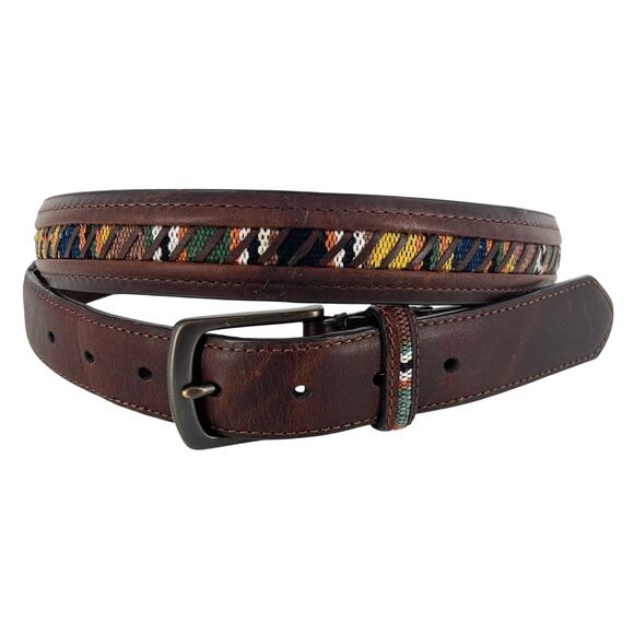 Columbia 32mm oil tan Guatemalan belt size 46 - Picture 2 of 6